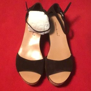 Roberto Del Carlo Suede Wedges Sz 37 brown made in Italy